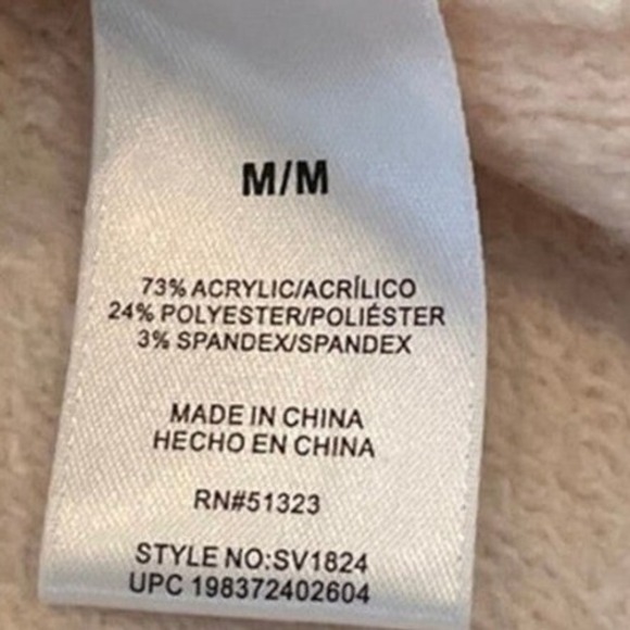 Vince Camuto Pink Heart Knit Sweater Womens Pearl Embellished Medium Valentine - Picture 5 of 11